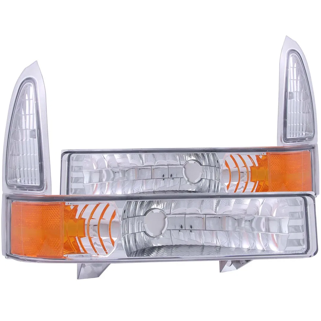 511039 – ANZO Parking/ Turn Signal Light Assembly, Clear Lens With Amber Reflectors Set Of 2